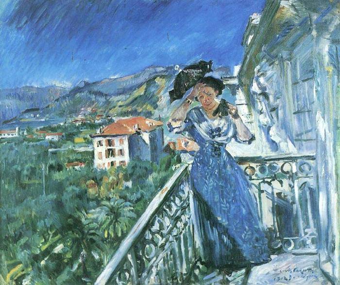 Lovis Corinth Balkonszene in Bordighera France oil painting art